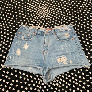 High waisted Jean shorts